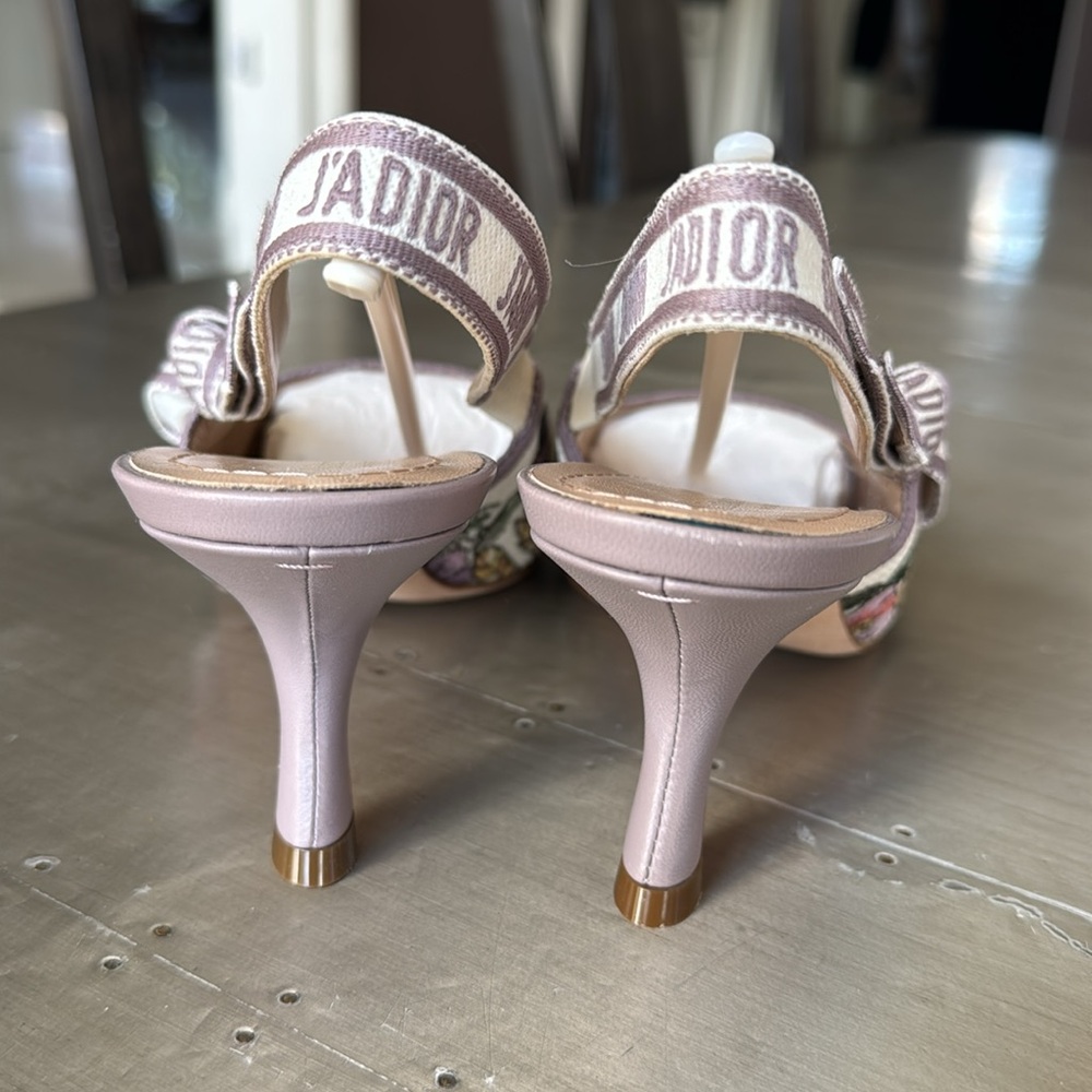 Christian Dior j’adior stiletto sling pump lilac multi color floral sz 41 - Picture 5 of 11